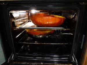 roasting Cinderella pumkin